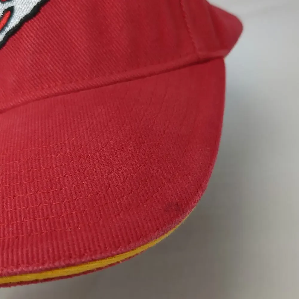Kansas City Chiefs NFL Team Apparel Red One Size Cap Strapback Hat Yellow White